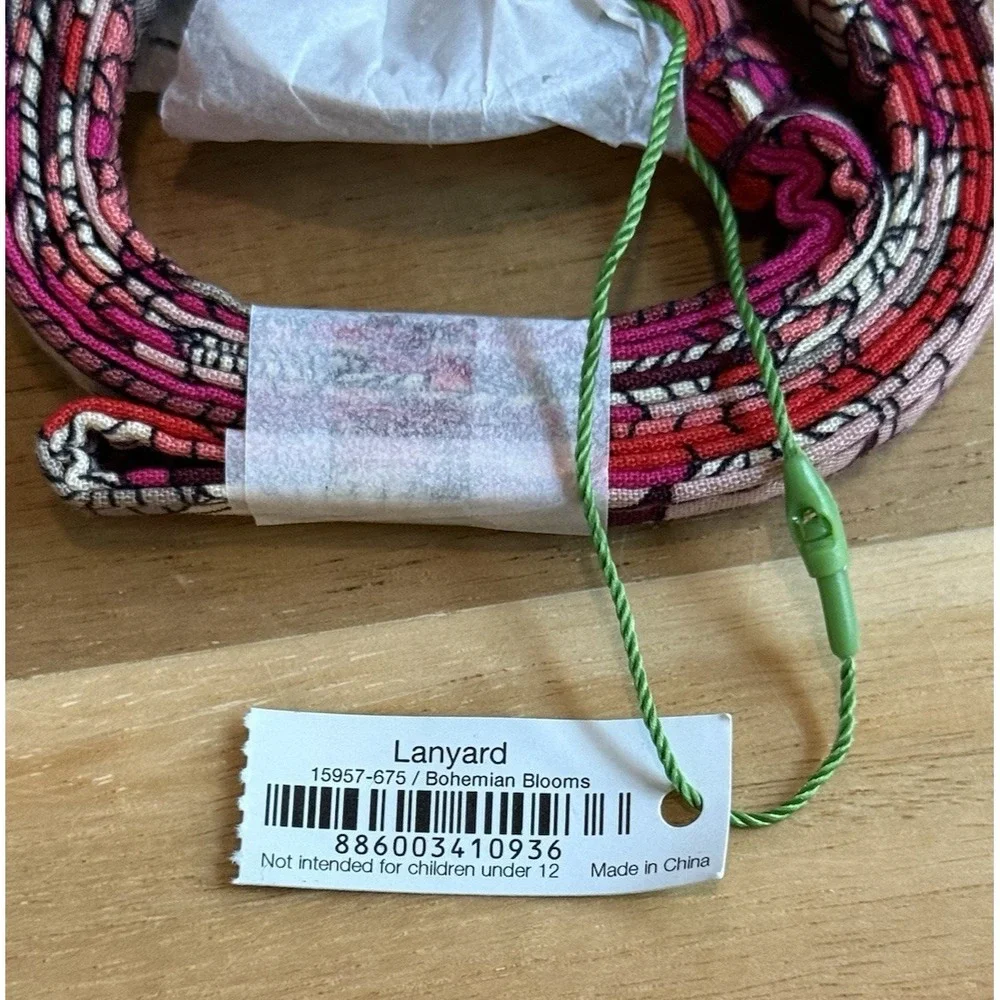 Vera Bradley Bohemian Blooms Lanyard Key Ring Lobster Claw NEW - Picture 4 of 9